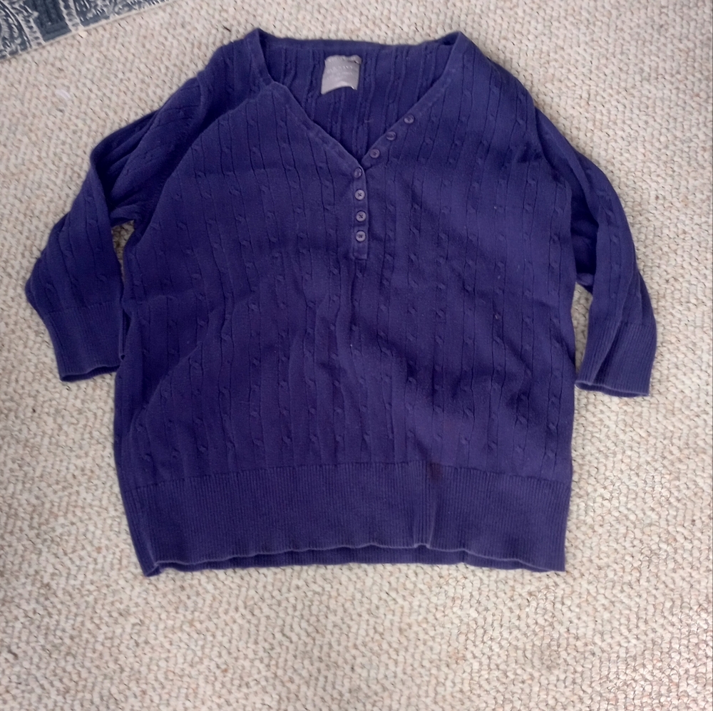 Purple Button-Up Sweater by Old Navy